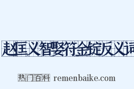 赵匡义智娶符金锭反义词是什么意思的图片